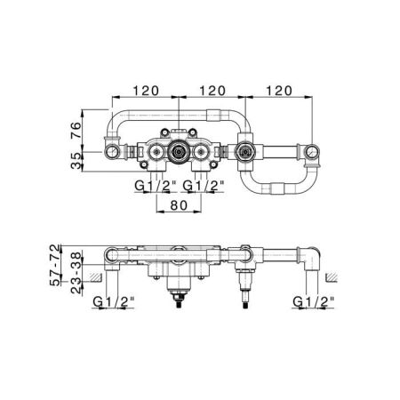 CISAL HI-RISE Встраиваемая часть термостатического смесителя для ванны, артикул ZA01944004