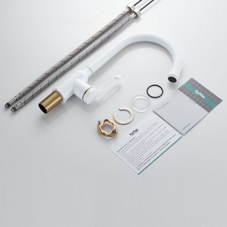 Смеситель для кухни Raffine F103C, белый, артикул F103C