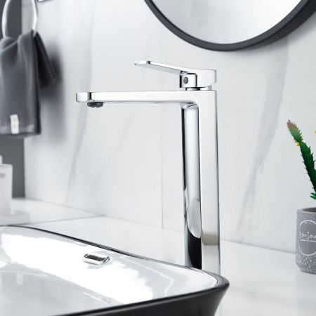 Смеситель для раковины высокий  Raffine F1199, хром, артикул F1199