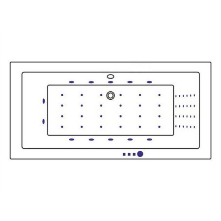 Ванна WHITECROSS Savia Duo 170x80 "NANO" (золото), артикул 0103.170080.100.NANO.GL