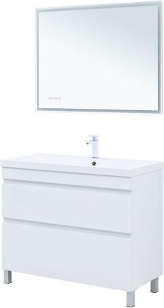 Тумба под раковину Aquanet Нота New 100 белый глянец, артикул 00344150