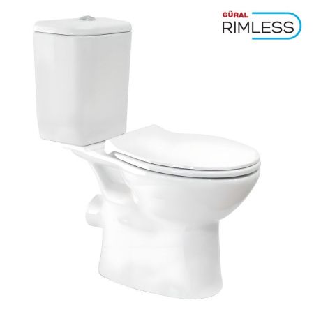 Унитаз компакт безободковый GURAL Carmina Slim с Soft Close CA48KLZ00&CA09RZV00