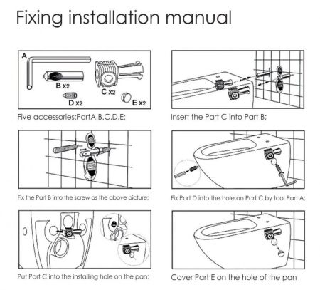 Унитаз подвесной CeramaLux 2196-1, артикул 