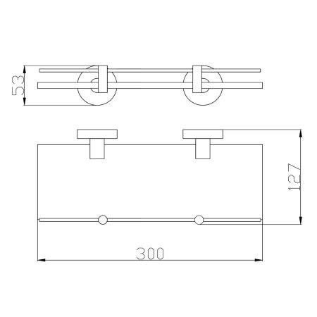 Полка стеклянная Rav Slezak COLORADO COA0900/30ZRL, розовое золото, артикул COA0900/30ZRL