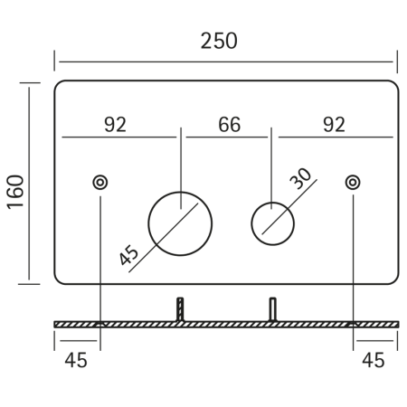 HUBER Lynox Клавиша двойного смыва, нержавеющая сталь, артикул ZB001770D1