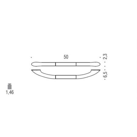 Colombo Units Поручень для ванны 50см., подвесной, цвет: хром, артикул B9734.CR