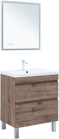 Тумба под раковину Aquanet Нота New 75 напольная, дуб веллингтон табак, артикул 00344142