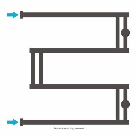 Полотенцесушитель водяной High-Tech model "M+" 600х600 (Сатин) Полотенцесушитель водяной High-Tech model "M+" 600х600 (Сатин)