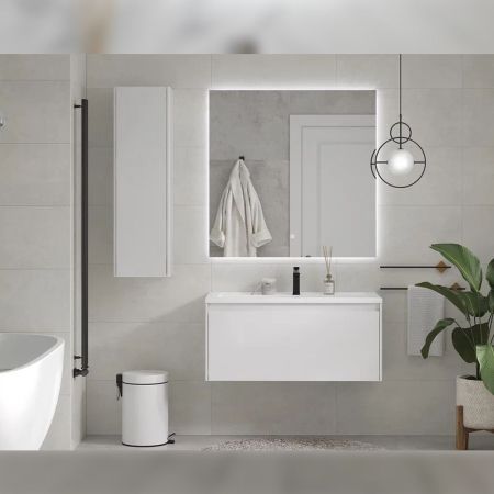 Тумба под раковину подвесная Velvex Klaufs tp.KLA.MAR.100.1Y белый, 100 см, артикул tp.KLA.MAR.100.1Y белый