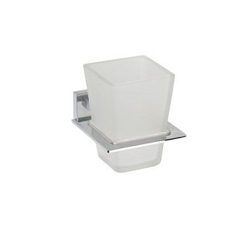 Стакан для зубных щеток Plaza настенный 85x100x120мм, хром