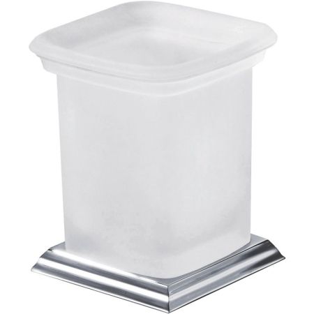 Стакан для зубных щеток Art&Max Zoe AM-G-6831D Хром Белый, артикул AM-G-6831D