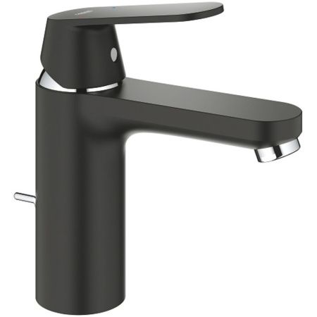 Смеситель для раковины GROHE Eurosmart Cosmopolitan с донным клапаном, черный сатин (23325KW0)