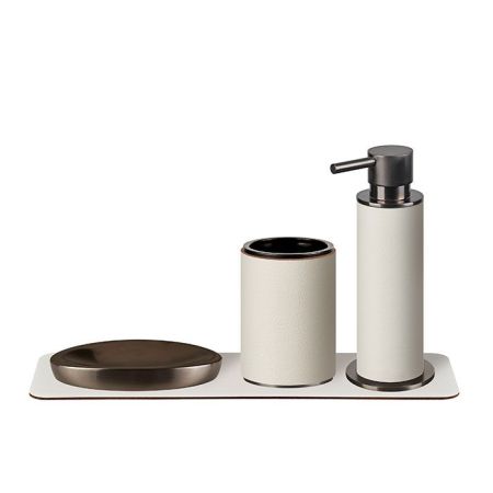 ADJ Диспенсер для жидкого мыла, D7xH19см., цвет: graphite/белый, артикул 4980.graphite/10