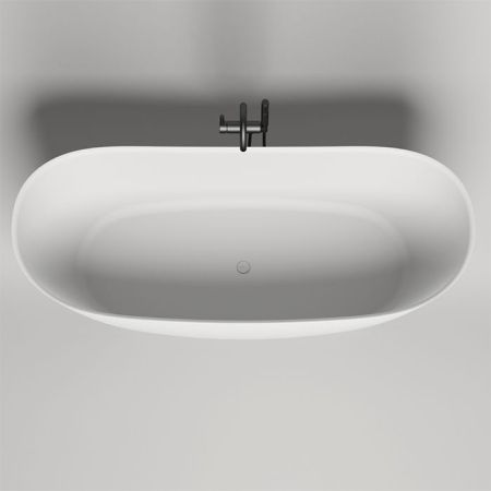 Salini NOEMI Ванна отдельностоящая 1850х810х720мм, донный клапан "Up&Down", сифон,  слив-перелив, мат-л: S-Stone, матовый, белый. Фурнитура: белая., артикул 101811SM