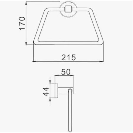 Кольцо для полотенец D-Lin D233111, черный, артикул D233111