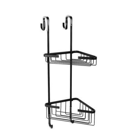 Полка для душевой кабины угловая Fixsen двухэтажная черная латунь (FX-853B-2), артикул FX-853B-2