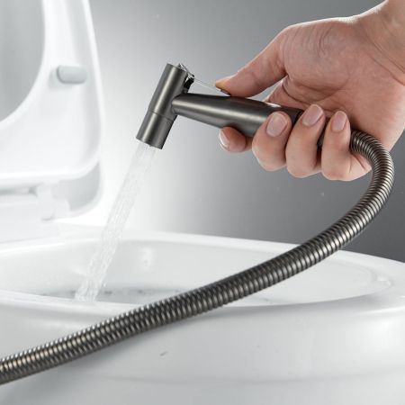 Гигиенический душ со смесителем Raffine F207T, оружейная сталь