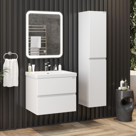 Тумба Onika Эвада 60 подвесная, белая (ум. Como 60)