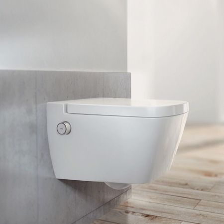 Унитаз, TECE, TECEone, безободковый (с открытым смывным краем), тип установки-подвесной, ширина, мм-400, глубина, мм-540, высота, мм-400, форма чаши-прямоугольная, выпуск-горизонтальный, без декора, материал-керамика, сиденье-необходимо заказать, креплени, артикул 9700200