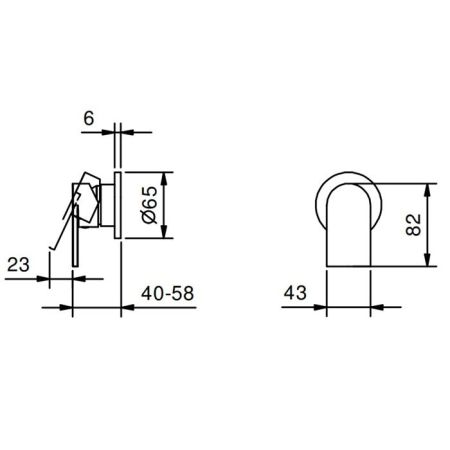 Fantini Mare Смеситель для душа, встраиваемый, на 1 источник, (наружняя часть), цвет: хром, артикул 51 02 V163B