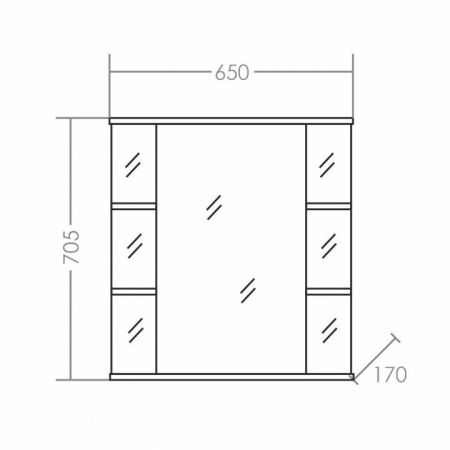 Зеркальный шкаф СаНта Герда 65 101044, цвет белый, артикул 101044