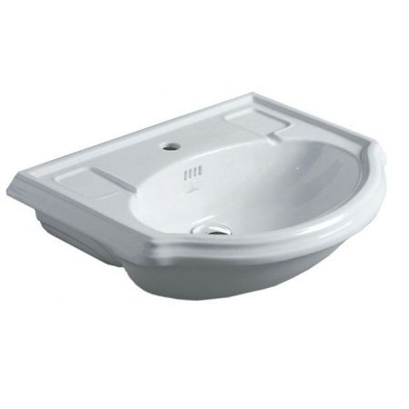 SIMAS Arcade Раковина  полувстроенная 67x49см с 1 отв. под смеситель, цвет белый