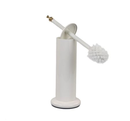 Stil Haus Giunone, напольный металлический ёрш, цвет белый - золото, артикул G039(04)