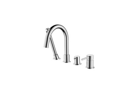 Смеситель на борт ванны на 4 отв. AQUATEK AQ1348CR ЕВРОПА, артикул AQ1348CR