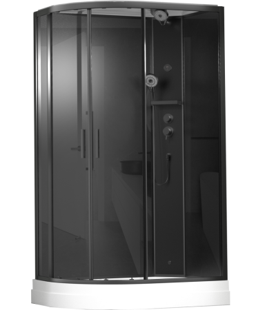 Душевая кабина Timo Premium ILMA Black ILMA902RB, 120x80x222, артикул ILMA902RB