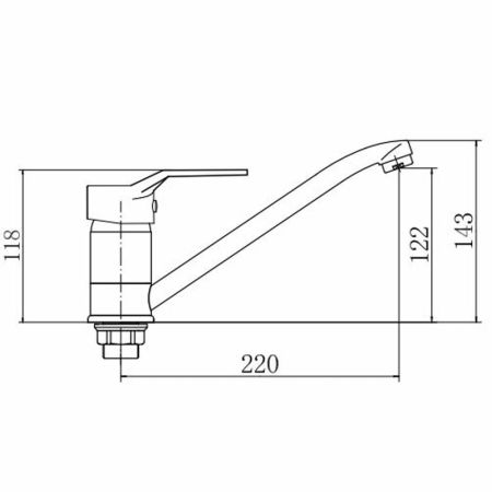 Смеситель для кухни FASHUN A4963, хром
