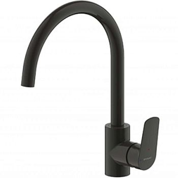 Смеситель для кухни Bravat Rhein F7429564BW-ENG Черный матовый