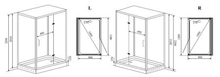 Душевая кабина Timo Puro 120x90 H-511L с гидромассажем, артикул H-511L