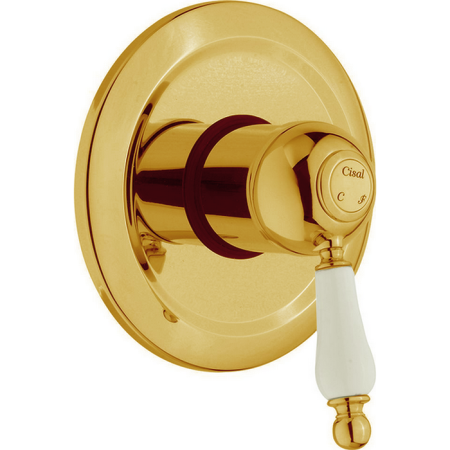 CISAL Arcana Empress Внешняя часть встраиваемого однорычажного смесителя для душа, цвет золото, артикул EM00300024