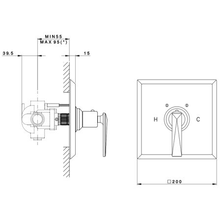 Nicolazzi Внутреняя часть для термостатического смесителя 3/4", без запорного вентиля, артикул 4913 (новый арт C4913)
