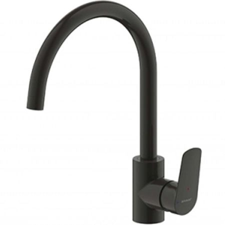 Смеситель для кухни Bravat Rhein F7429564BW-ENG Черный матовый