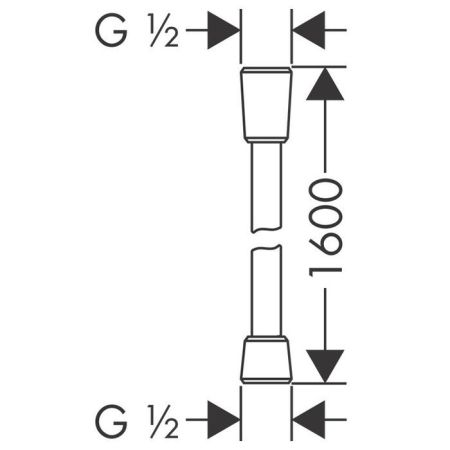 HG Isiflex Душевой шланг  1,60 м, цвет: белый, артикул 28276450