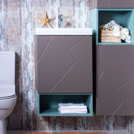 Ниша для тумбы Бриклаер КРИСТАЛЛ 50 см, муссон, артикул 4627125414817