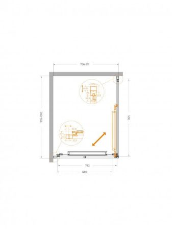 LUX-AH-FS-1-70/90-C-CR Душевой уголок, артикул LUX-AH-FS-1-70/90-C-CR