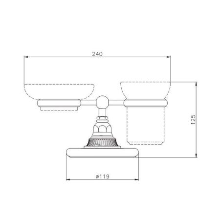 Nicolazzi Impero Держатель для стакана и мыльницы, цвет: хром (без керамики), артикул 1494CR36