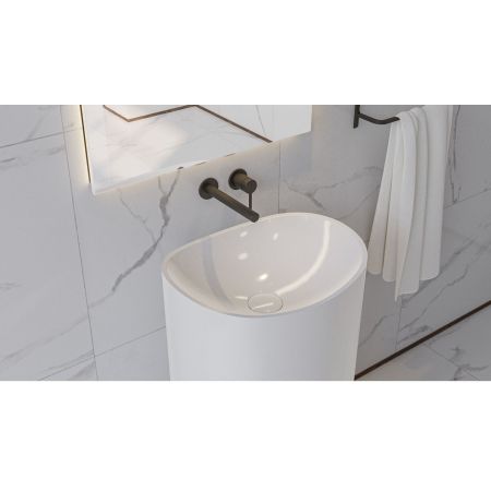 Умывальник WHITECROSS Stella 50x40 (белый глянец) иск. камень