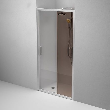 W90G-100-1-195MBr Gem Solo Дверь душевая 100х195, стекло бронзовое, профиль матовый хром, артикул W90G-100-1-195MBr