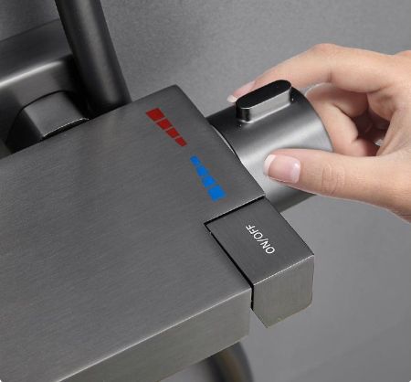 Душевая система BELZ B24672-3, оружейная сталь