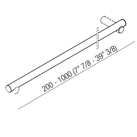 Agape Dot line Поручень, длина от 200 до 1000мм, цвет: натуральный дуб