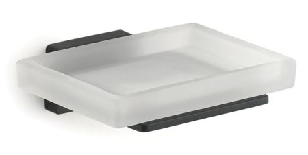 Gedy Atena, настенная стеклянная мыльница, цвет черный матовый, артикул 4411(14)