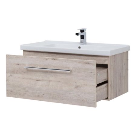 Тумба с раковиной подвесная Dreja Big Inn 80 см, дуб кантри, артикул 77-0204D-com