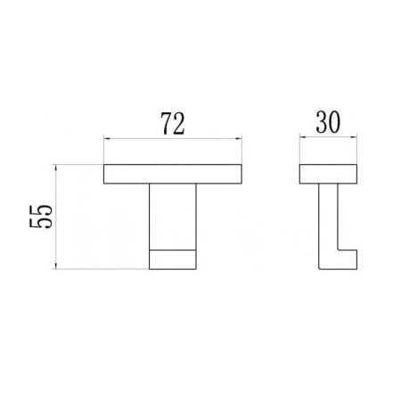 Крючок для ванной комнаты BELZ B90405-1, вороненая сталь