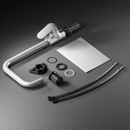 F8006011 Like, смеситель для кухни G-образный излив, сатин, шт., артикул F8006011