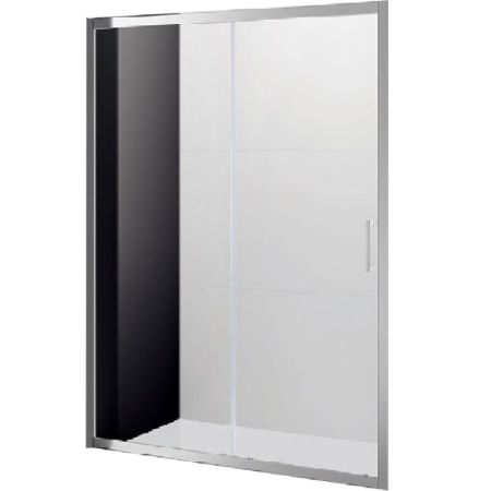 Душевая дверь в нишу Cezares Molveno BF-1 130 профиль Хром стекло прозрачное, артикул MOLVENO-BF-1-130-C-Cr-IV