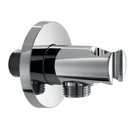 Almar ROUND Душевое подключение с держателем для лейки, круглое, хром