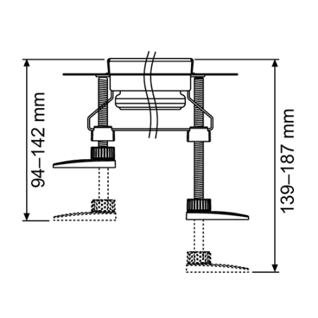 Комплект опор, 4 шт. 92 -139 мм, артикул 660003